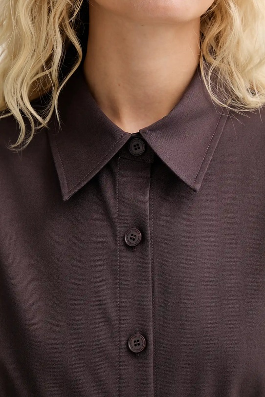 Μάλλινο πουκάμισο ISABELLE BLANCHE IS25FW.C037.T002 μπορντό