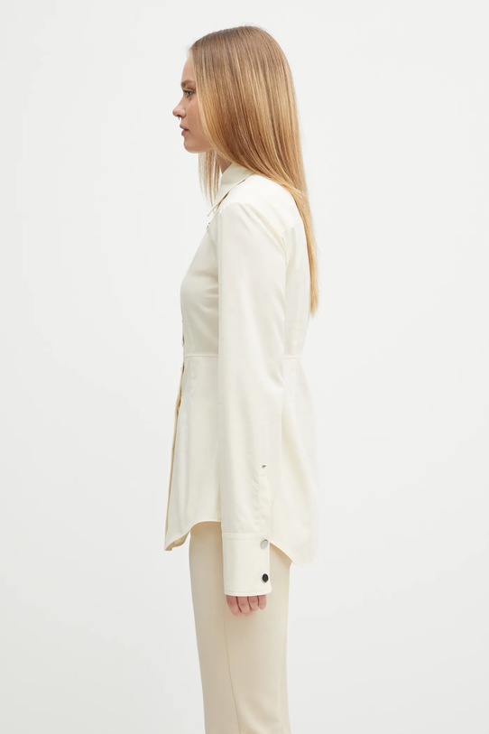 Sportmax koszula bawełniana AZOTO 2522196071600 beżowy AW25
