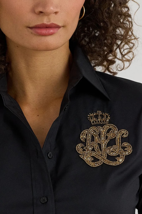 Πουκάμισο Lauren Ralph Lauren μαύρο 200979990