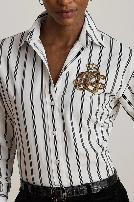 Бавовняна сорочка Lauren Ralph Lauren білий 200979991