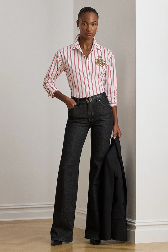 Odzież Lauren Ralph Lauren koszula bawełniana 200979991 różowy