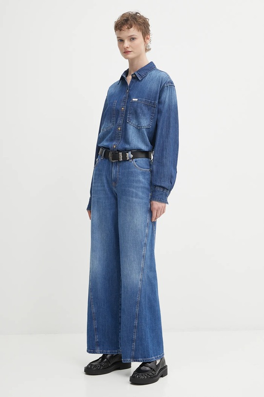 Guess Jeans koszula jeansowa W5YH0D.D5M8A granatowy AW25