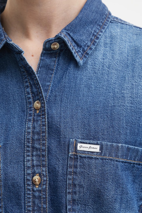 Guess Jeans koszula jeansowa W5YH0D.D5M8A granatowy