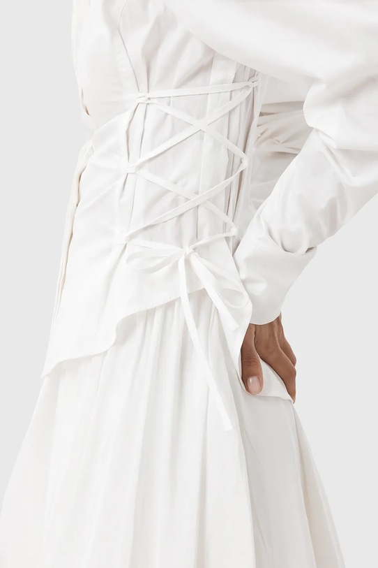 Ρούχα Βαμβακερό πουκάμισο AllSaints EVANNA W016PD λευκό