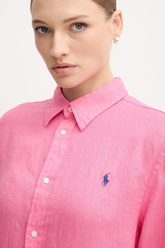 Polo Ralph Lauren koszula lniana różowy 211970731