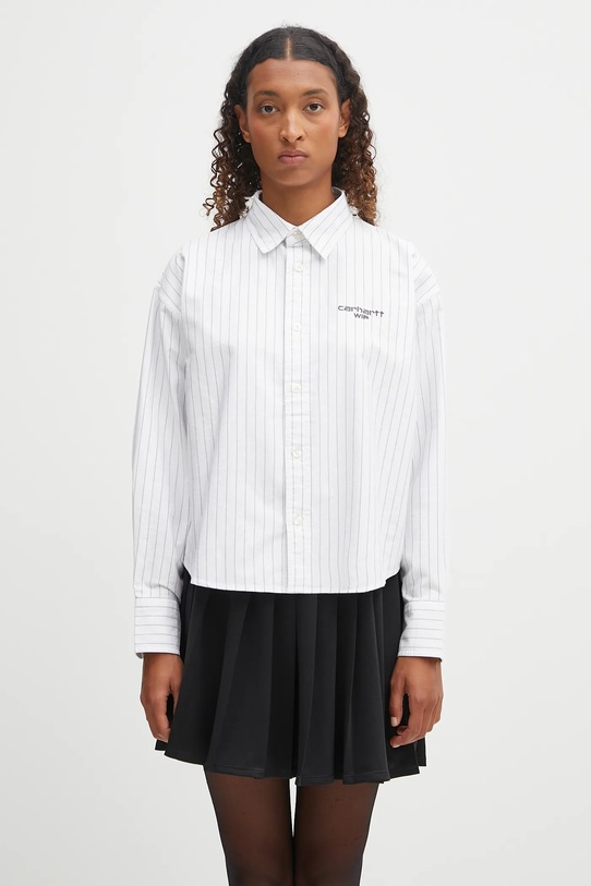 Carhartt WIP camicia in cotone W'''''''' L/S Cassel Shirt rilassato nero I035299.35GXX