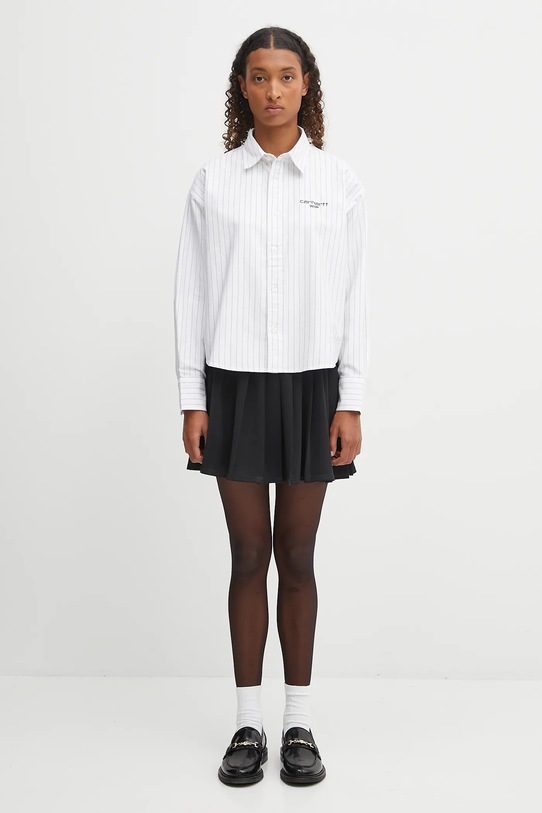 Carhartt WIP camicia in cotone W'''''''' L/S Cassel Shirt I035299.35GXX nero