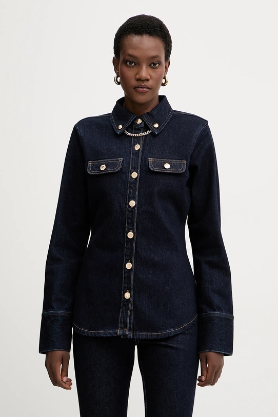 Retrofete koszula jeansowa Jorun z elastanem granatowy R.FW25.11811.11