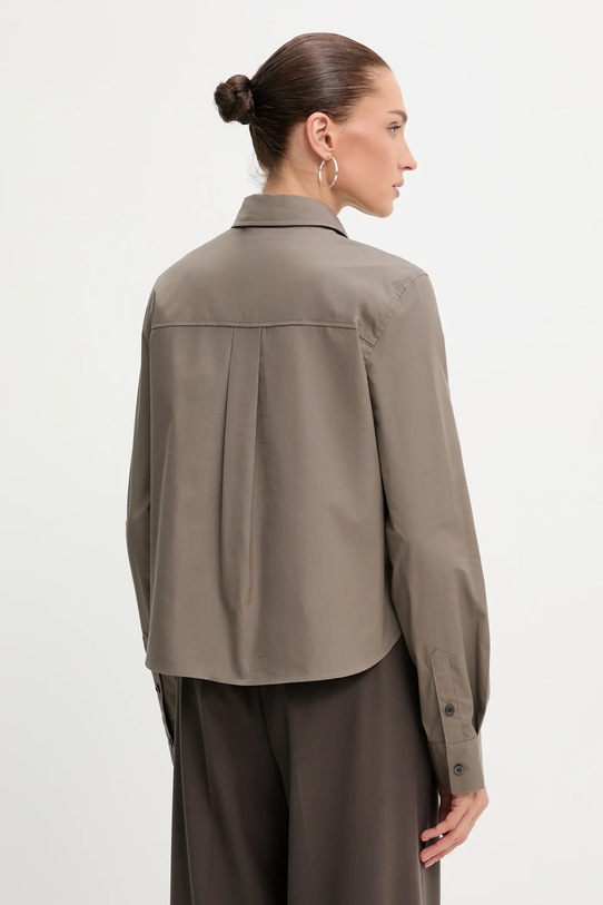 Odzież Miss Sixty koszula z domieszką jedwabiu 6S3XJ5300B brązowy