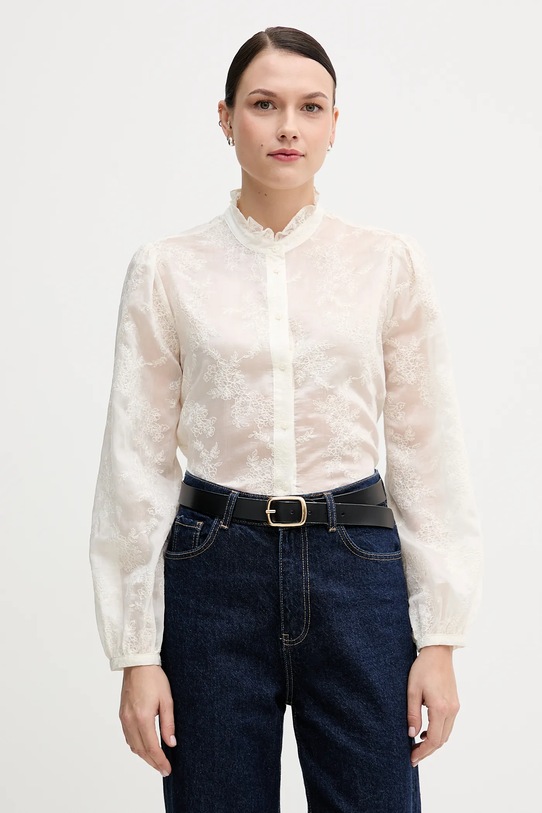 United Colors of Benetton koszula regular beżowy 52WNDQ0CQ