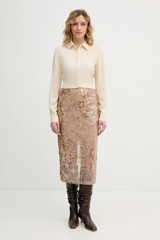 United Colors of Benetton koszula 55M1DQ0CP beżowy AW25