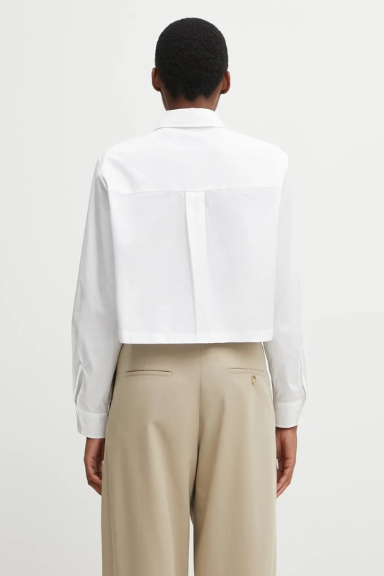 Clothing Maison Kitsuné cotton shirt Baby Fox Cropped PW00405WC0026 white