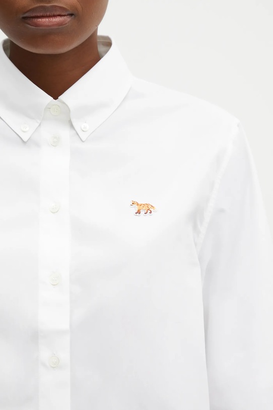 Maison Kitsuné cotton shirt Baby Fox Cropped white PW00405WC0026
