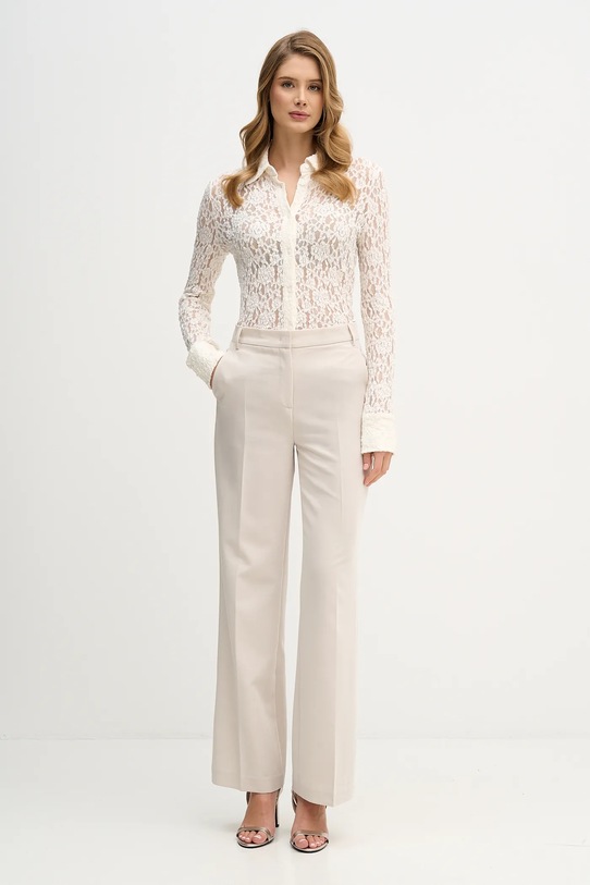 Sisley koszula 508SLQ0A1 beżowy AW25