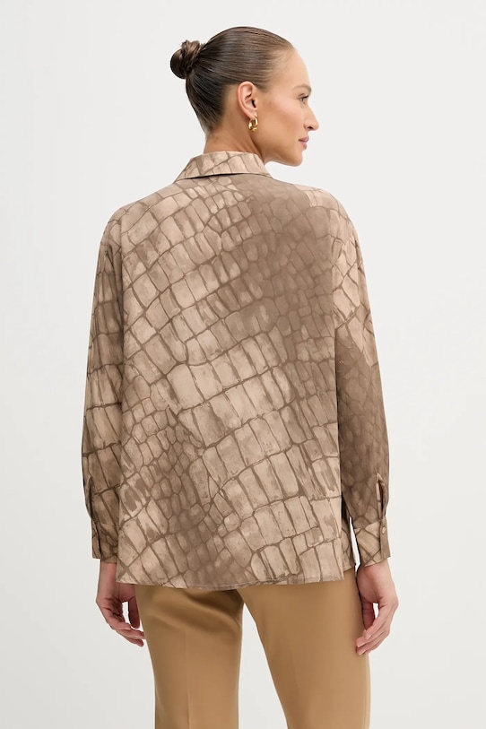 Odzież Sisley koszula 5W4VLQ07F beżowy