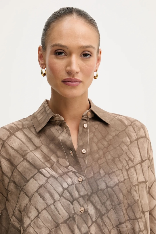 Sisley koszula beżowy 5W4VLQ07F