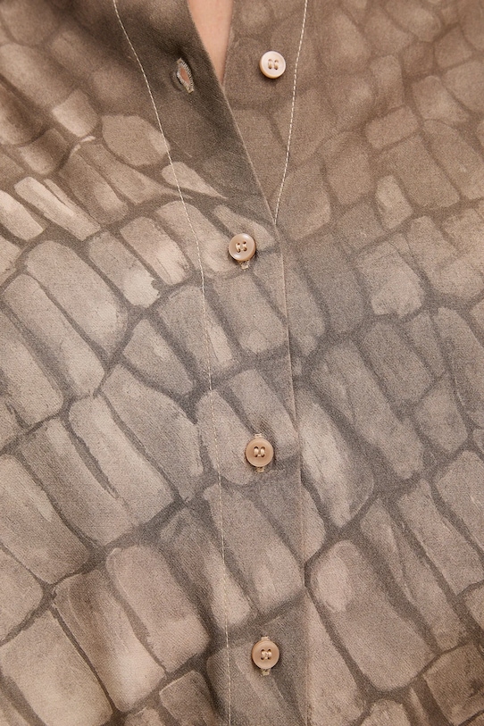 Sisley koszula 5W4VLQ07F beżowy