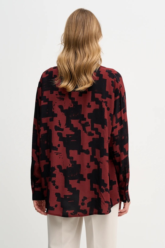 Odzież Sisley koszula 5W4VLQ07F bordowy