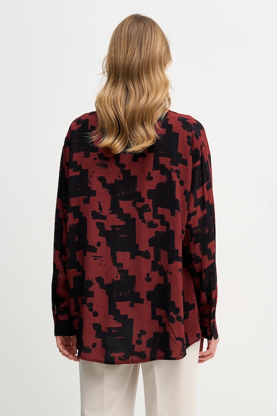 Odzież Sisley koszula 5W4VLQ07F bordowy