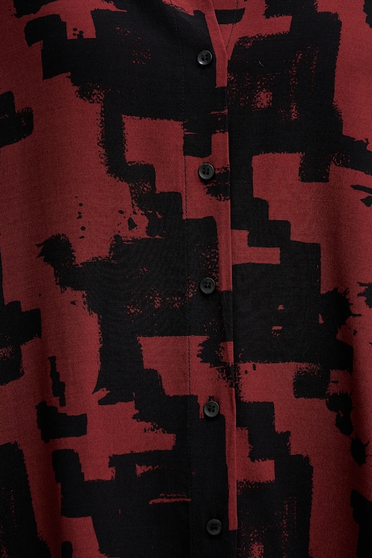 Sisley koszula 5W4VLQ07F bordowy