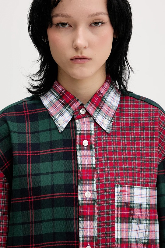 Tommy Jeans koszula bawełniana czerwony DN0DN00090