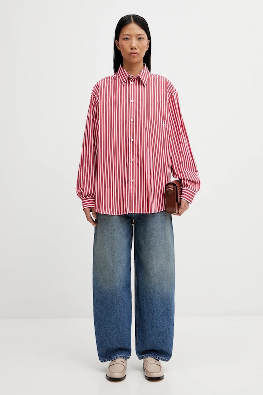 Sporty & Rich koszula bawełniana SRC Oversized SI00663302RE36 czerwony