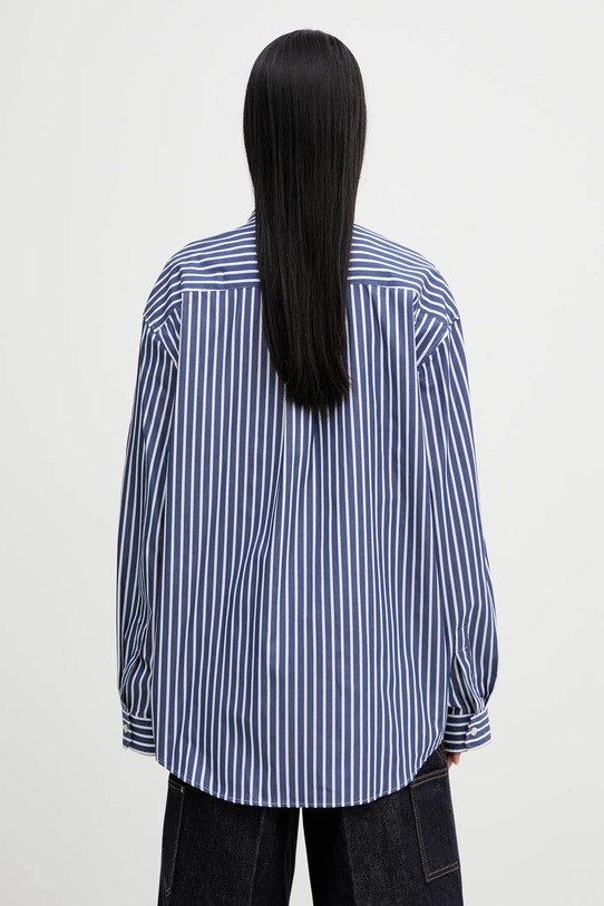 Odzież Sporty & Rich koszula bawełniana SRC Oversized SI00663302ST09 granatowy