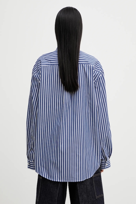 Odzież Sporty & Rich koszula bawełniana SRC Oversized SI00663302ST09 granatowy