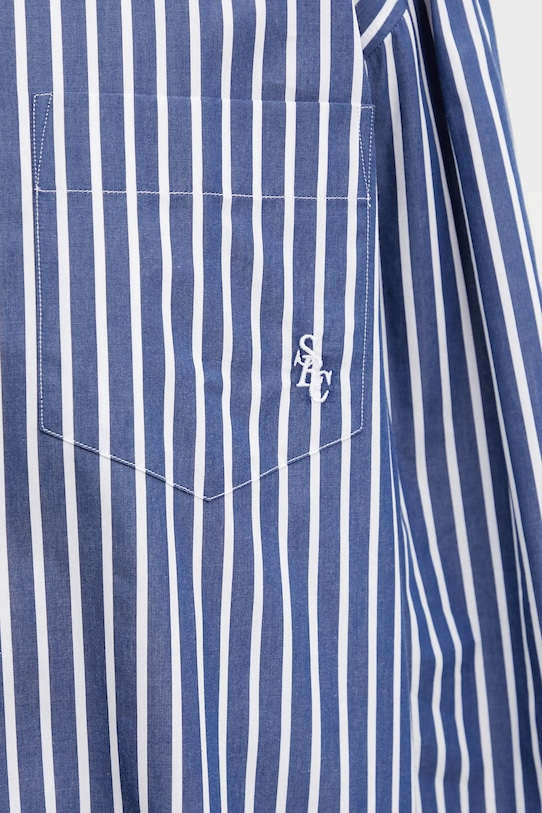 Sporty & Rich koszula bawełniana SRC Oversized granatowy SI00663302ST09