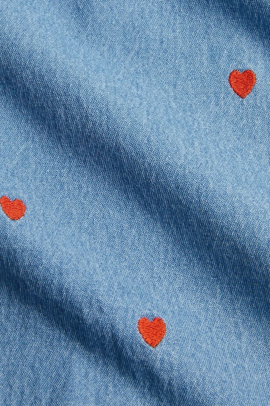 Mini Rodini koszula bawełniana dziecięca Mini hearts niebieski 2562011960