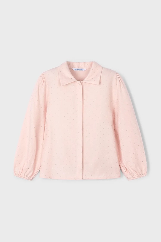 Mayoral koszula dziecięca aplikacja różowy 4133.6K.Mini.9BYA