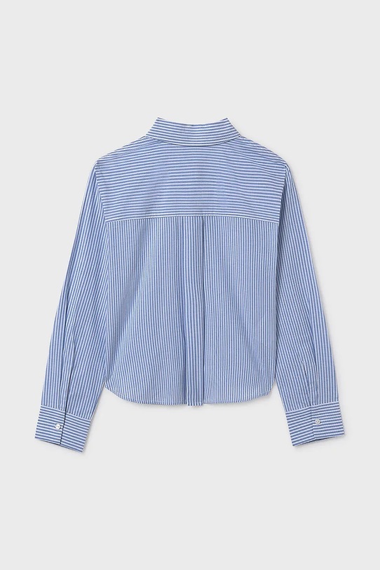 Dziewczynka Mayoral koszula bawełniana dziecięca 7197.8G.Junior.9BYA niebieski