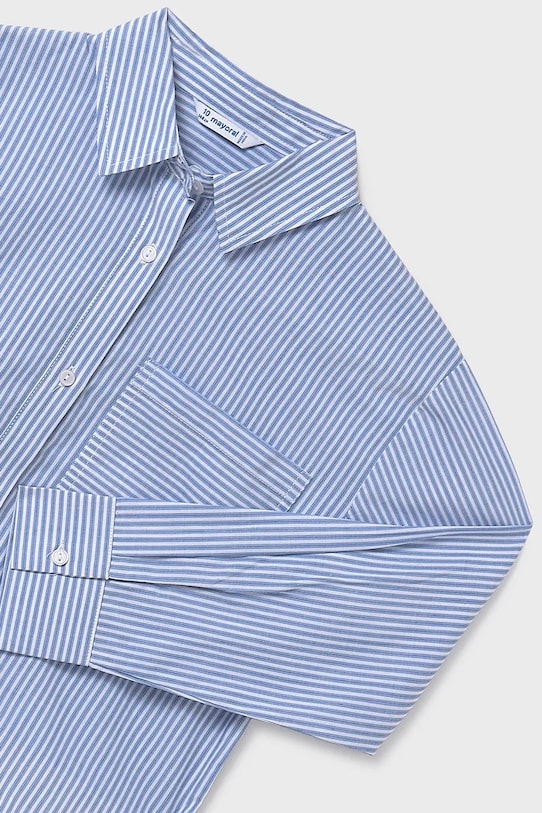 Mayoral koszula bawełniana dziecięca niebieski 7197.8G.Junior.9BYA