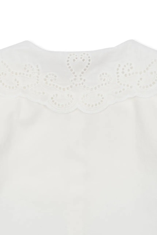 Deklice Otroška bombažna srajca Konges Sløjd RILO COLLAR SHIRT GOTS KS103966.9BYA bela