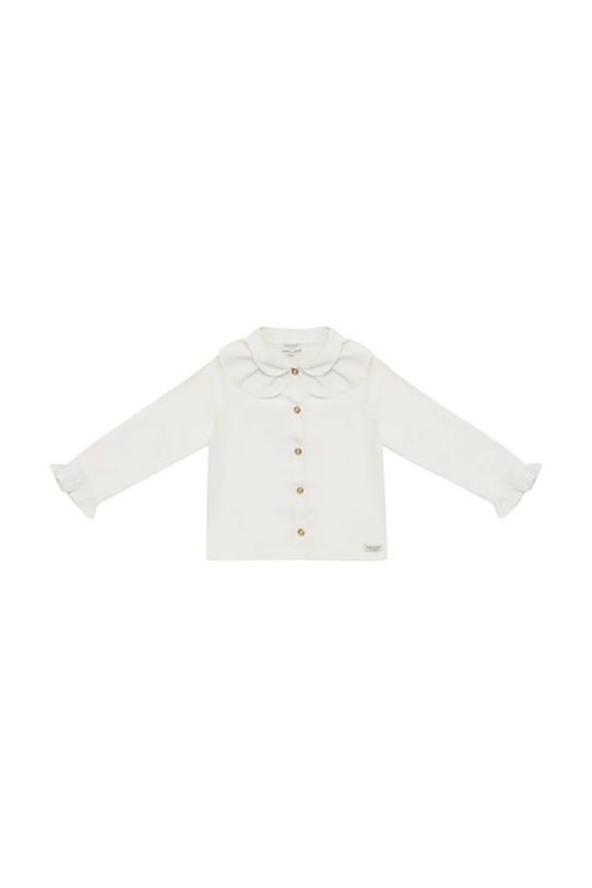 Donsje koszula bawełniana dziecięca Nien Blouse 4108700 biały AW25