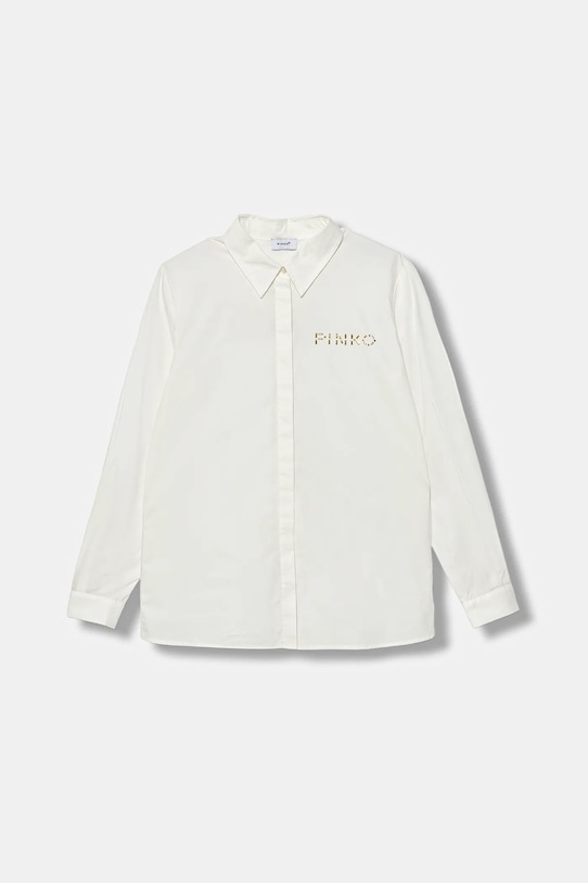 Pinko koszula bawełniana dziecięca casual biały KFCA016.C.CA024