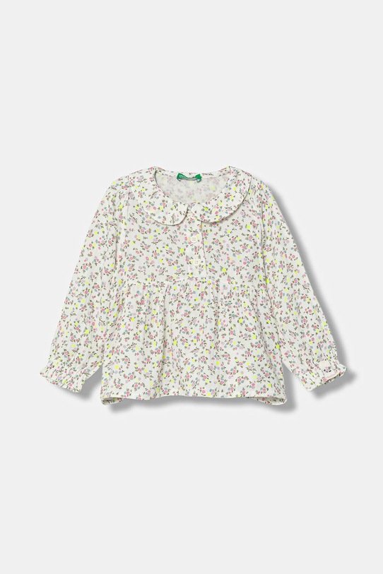 United Colors of Benetton bluzka bawełniana dziecięca casual beżowy 534ZGQ02T.P.seasonal