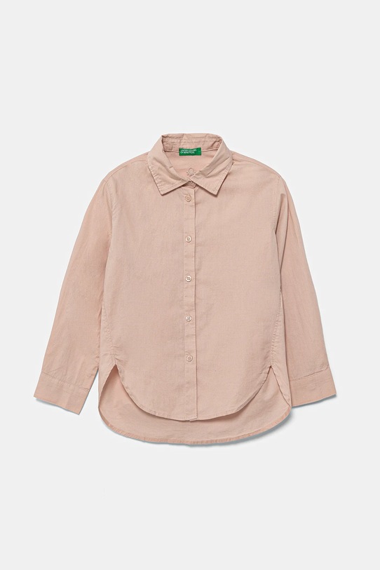 United Colors of Benetton koszula bawełniana dziecięca bawełna różowy 5EW7CQ04A.G.seasonal