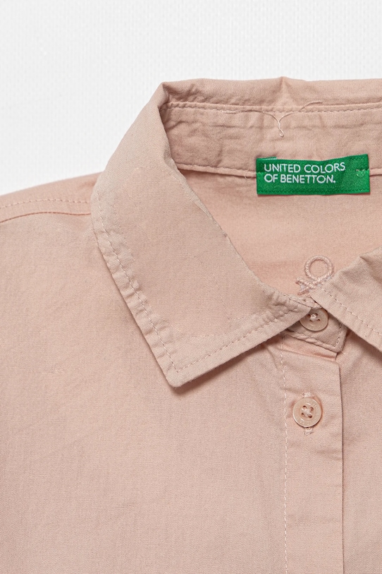 Дівчинка Дитяча бавовняна сорочка United Colors of Benetton 5EW7CQ04A.G.seasonal рожевий