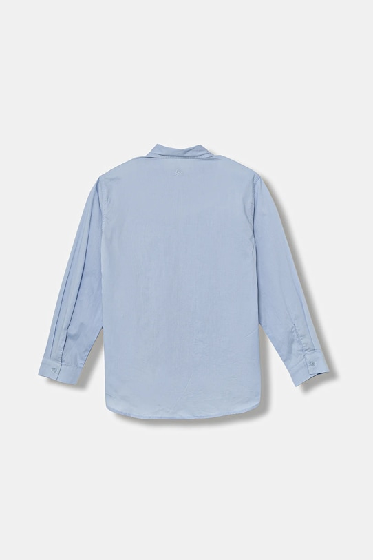 Παιδικό βαμβακερό πουκάμισο United Colors of Benetton 5EW7CQ04A.G.seasonal μπλε AW25