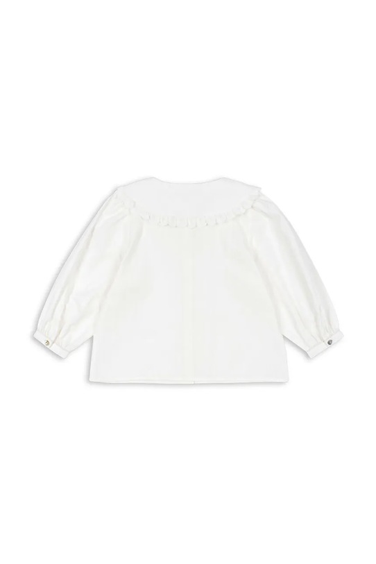 Dziewczynka Konges Sløjd koszula bawełniana dziecięca COEUR COLLAR SHIRT GOTS KS104267.9BYA biały