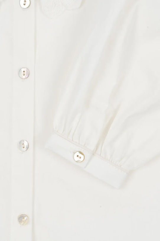 Konges Sløjd koszula bawełniana dziecięca COEUR COLLAR SHIRT GOTS KS104267.9BYA biały