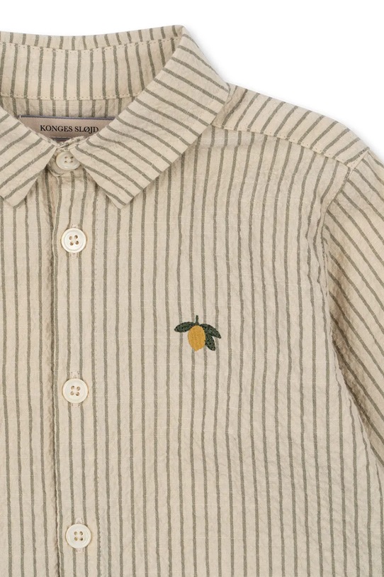 Chłopiec Konges Sløjd koszula dziecięca ELLIOT LS SHIRT GOTS KS103801.9BYA beżowy