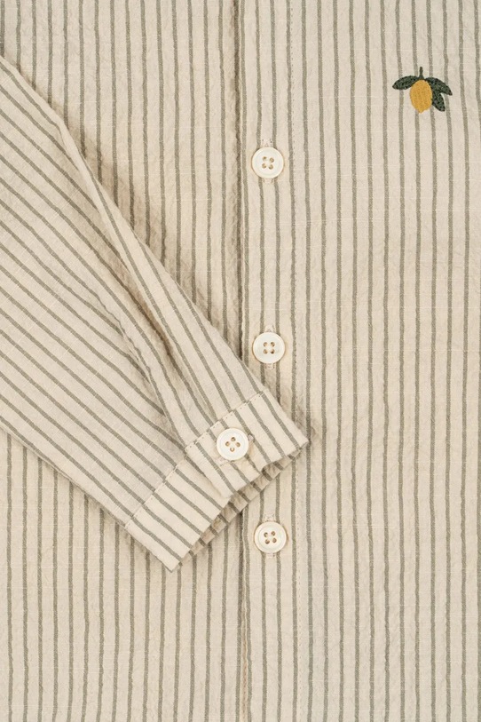 Παιδικό πουκάμισο Konges Sløjd ELLIOT LS SHIRT GOTS μπεζ KS103801.9BYA