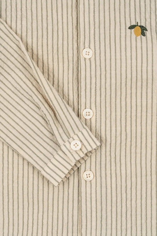 Konges Sløjd koszula dziecięca ELLIOT LS SHIRT GOTS beżowy KS103801.9BYA