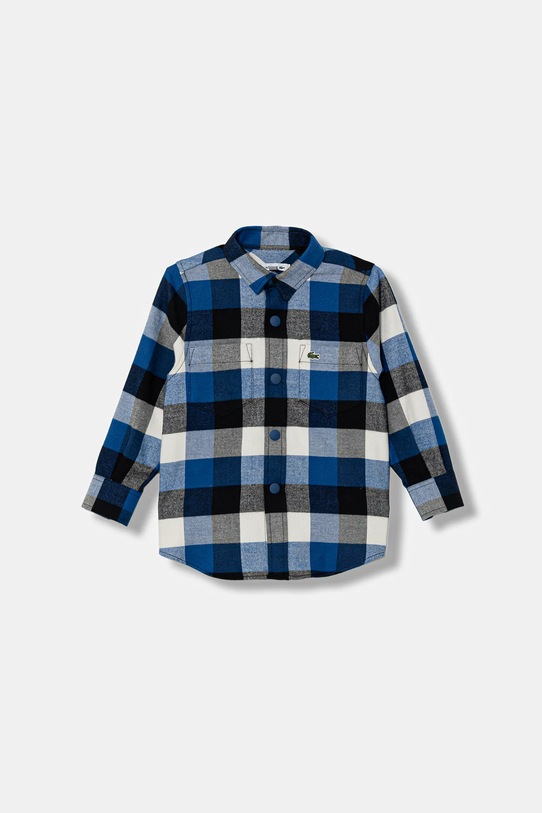 Lacoste koszula bawełniana wzorzyste niebieski CJ2640