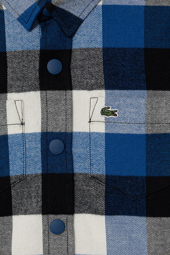 Chłopiec Lacoste koszula bawełniana CJ2640 niebieski