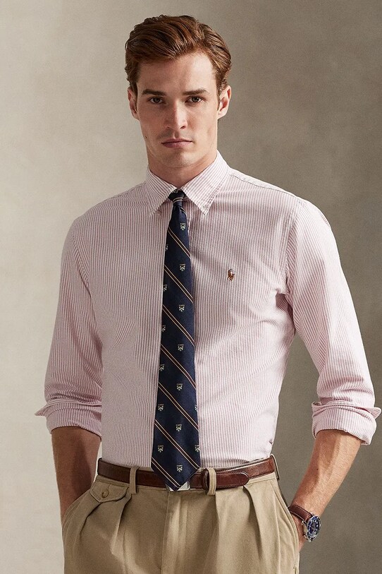 Polo Ralph Lauren cămașă din bumbac cu modele roz 710953704