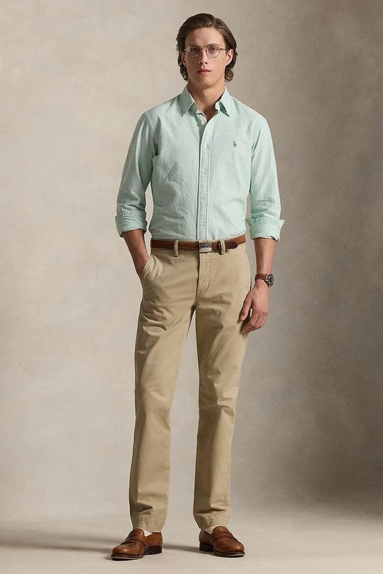 Îmbrăcăminte Polo Ralph Lauren cămașă din bumbac 710953704 verde