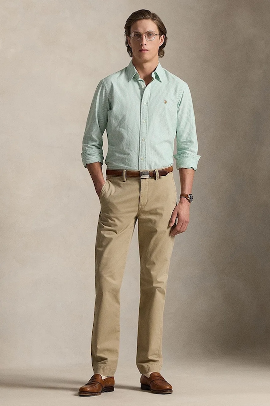 Одяг Бавовняна сорочка Polo Ralph Lauren 710953704 зелений